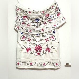 Parisian Works White Floral Embroidered Blouse